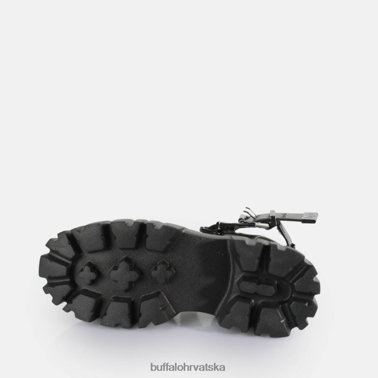 crno Buffalo veganske sandale s platformom s lavljim ogrlicama |sandale TDD6T181